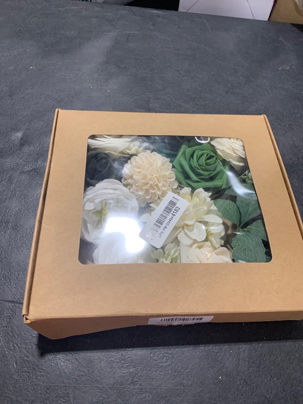 Photo 1 of Floroom Olive Green Artificial Flowers Forest Green Fake Roses Peonies Dahlia Greenery Combo Box Set for DIY Wedding Bouquets Bridal Shower Centerpieces Floral Arrangement Party Tables Home Decoration