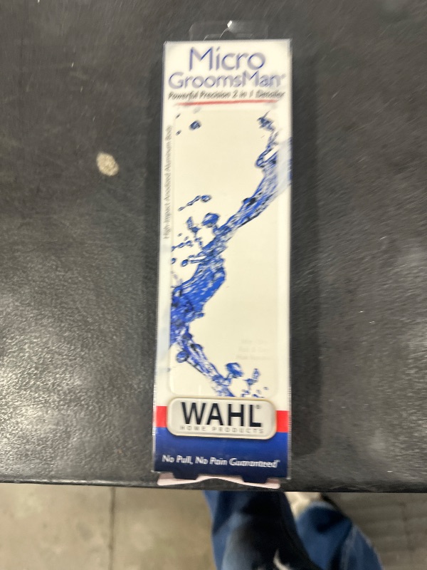 Photo 1 of Wahl Micro Groomsman Battery Personal Trimmer for Hygienic Grooming with Rinseable, Interchangeable Heads for Eyebrows, Neckline, Nose, Ears, & Other Detailing - 05640-600