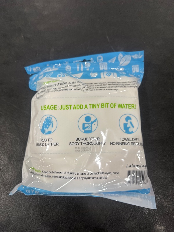 Photo 1 of 125% Larger No Rinse Bathing Wipes for Adults, Soap Infused, Rinse Free Bath Wipes Dry Body Wipes. Disposable Shower Wipes for Elderly, Camping, Hiking, GYM & Travel Post Surgery Must Haves (25 Pack)