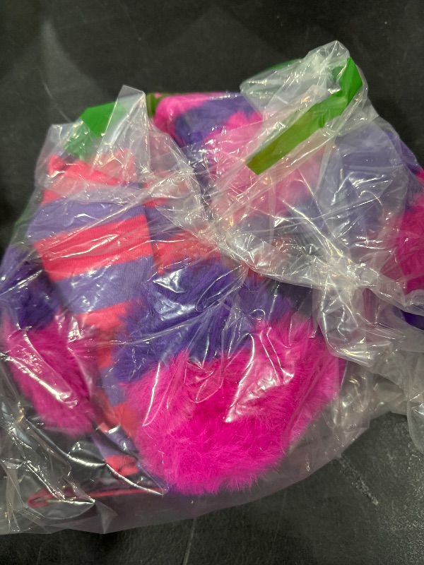 Photo 1 of Bazion Pink and Purple Striped Cat Costume Set Include Cat Ears Headband,Furry Tail,Gloves,Socks, Collar for Cosplay Dress up (New 5pcs)