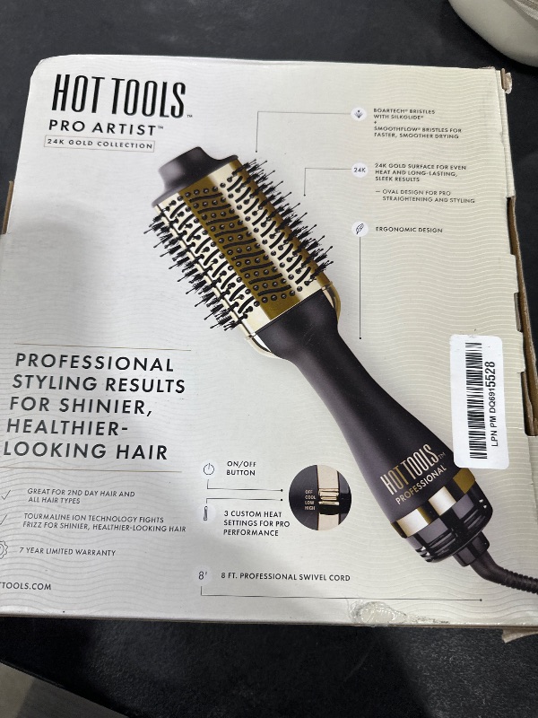 Photo 1 of HOT TOOLS 24K Gold One-Step Hair Dryer and Volumizer | Style and Dry Quickly with Less Frizz, Professional Blowout with Ease for Shiner, Healthier-Looking Hair