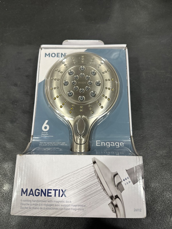 Photo 1 of Moen 26112 Magnetix Handheld Shower Head w/ Magnetic Holder Technology – Chrome 2 Pack