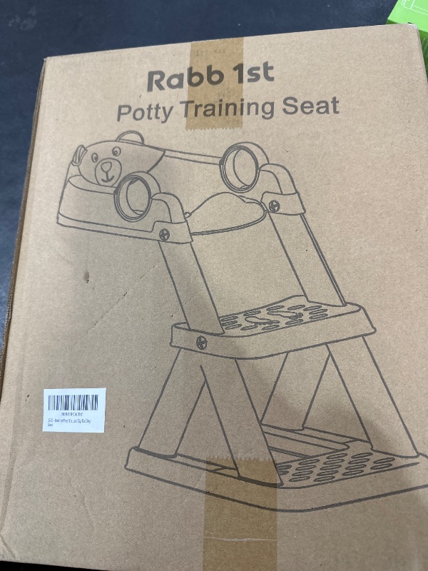 Photo 1 of Rabb 1st Potty Training Seat, Upgrade Toddler Toilet Seat for Kids Boys Girls, 2 in 1 Potty Training Toilet, Splash Guard Anti-Slip Pad Step Stool