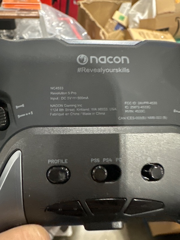 Photo 1 of NACON Revolution 5 Pro Officially Licensed PlayStation Wireless Gaming Controller for PS5 / PS4 / PC - Hall Effect, Trigger Stops, Mappable Buttons, Bluetooth Audio - Triple Black