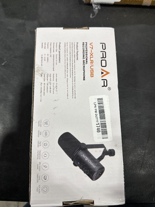 Photo 1 of PROAR XLR/USB Dynamic Microphone,PC Computer Microphone for Podcasting,Vocal Recording,Live Streaming,Gaming,Voice-Over,All Metal Professional Studio Mic Kit with Noise Cancelling,USB-C Port