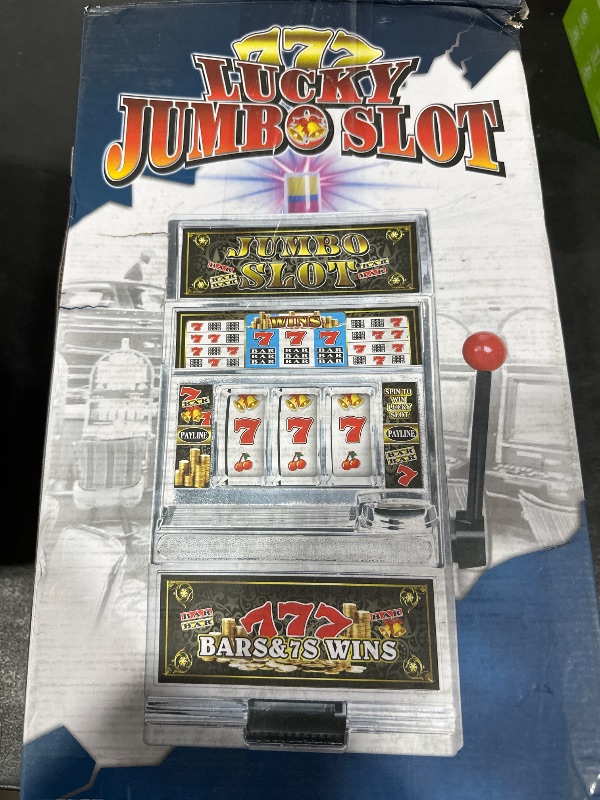 Photo 1 of Liberty Imports Lucky Sevens Jumbo Slot Machine Casino Toy Piggy Bank Replica with Flashing Lights and Jackpot Sounds