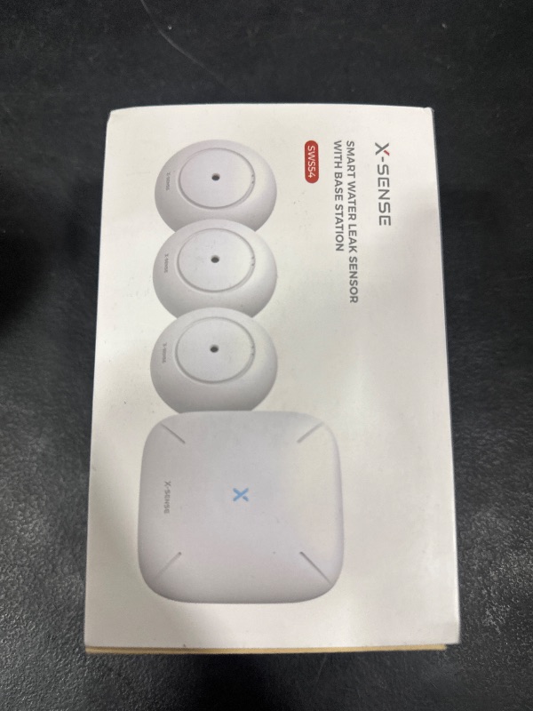 Photo 1 of X-Sense Wi-Fi Water Leak Detector, Smart Water Sensor Alarm, Water Detector Alarm with 1700 ft Transmission Range for Kitchens, Basements, Bathrooms, 3 Water Detectors & 1 Base Station, Model SWS54