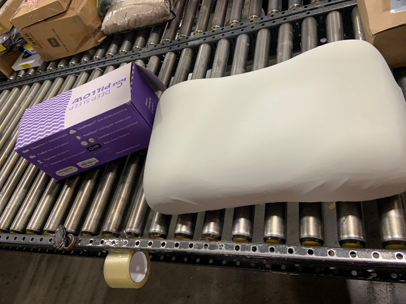 Photo 1 of C CUSHION LAB Deep Sleep Pillow, Patented Ergonomic Contour Design for Side & Back Sleepers, Orthopedic Cervical Shape Gently Cradles Head & Provides Neck Support & Shoulder Pain Relief - Calm Grey
