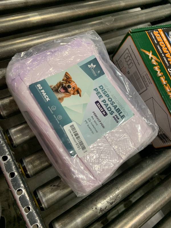 Photo 1 of GREEN LIFESTYLE Pee Pads - Super Absorbent & Leak-Proof Pee Pads for Dogs - Puppy Pads - Waterproof Dog Pads, Lavender Scented Dog Training Pads for Cats, Rabbits (Pack of 80 - 22x22)