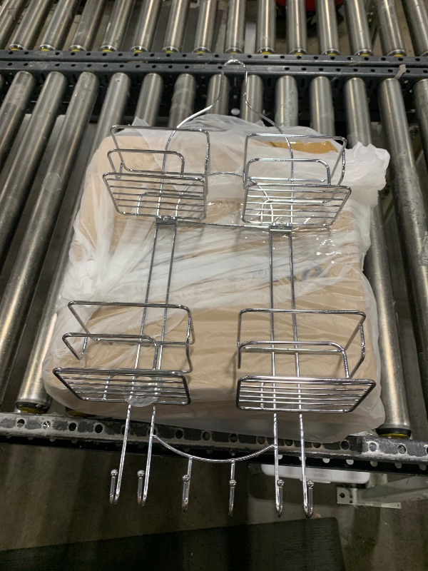 Photo 1 of SRIWATANA Shower Caddy Organizer Hanging Over Head, Bathroom Shower Rack Hanger with Hooks for Razors - Chrome