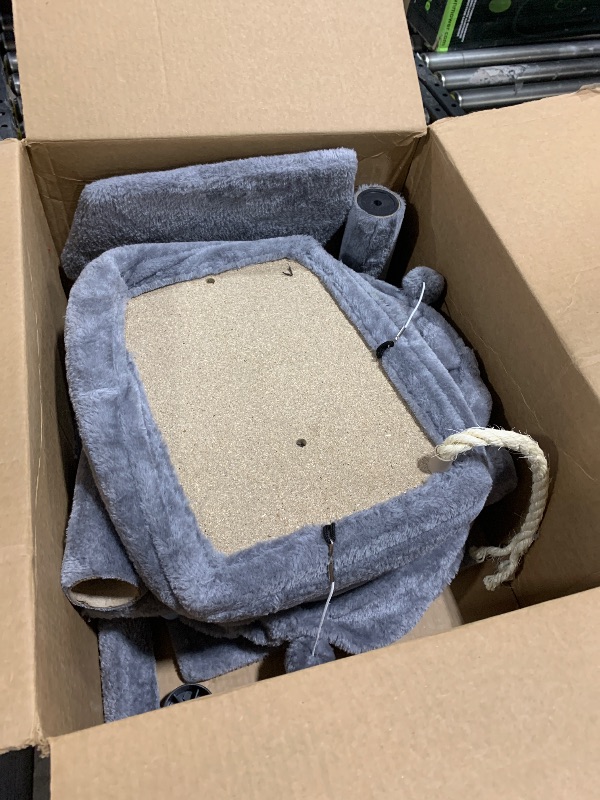 Photo 1 of Xin Three Layer Cat Tree with Cat Condo and Two Hammocks,Grey