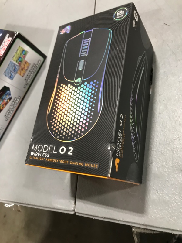 Photo 1 of Glorious Gaming Model O 2 Wireless Gaming Mouse - Hybrid 2.4GHz & Bluetooth Wireless, 68g Superlight, Long Battery Life, 26k BAMF 2.0 Sensor, RGB, Ambidextrous, 6 Buttons, PTFE Feet - Black