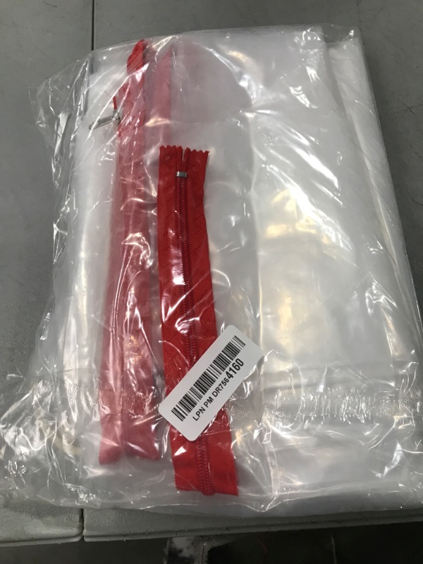 Photo 1 of (2-Pack) 4 ft x 7 ft Plastic Zipper Door Dust Protector (Red Zippers) - Heavy-Duty Plastic Sheeting with Zipper Door Dust Protection - Easy to Install and Remove - Includes 3 cm x 10 m Gaffer Tape