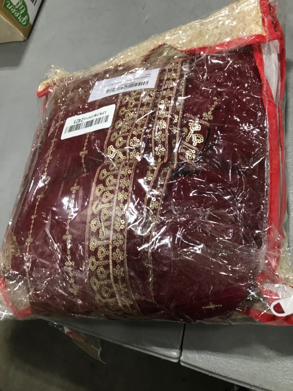 Photo 1 of shopNstyle Ready to Wear Indian/Pakistani Style Ethnic Wear Party Wear Plazzo Salwar Suit for Women's (Maroon, XL)