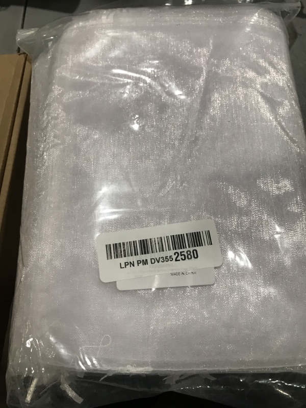 Photo 1 of ATCG 100pcs 8x12 Inches Large Drawstring Organza Bags Decoration Festival Wedding Party Favor Pouches (White)