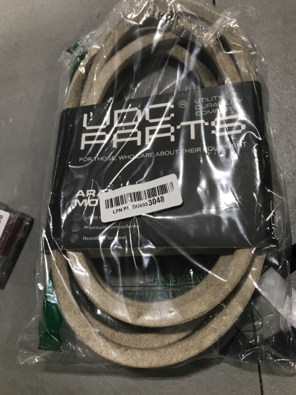 Photo 1 of UDC Parts GX21833 Mower Deck Belt for John Deere D140 L130 L120 LA145 D160 E140 LA130 E170 D155 S170 E160 S140 Z255 with 48 inch Deck Replaces OEM GX20571 / Aramid Cord