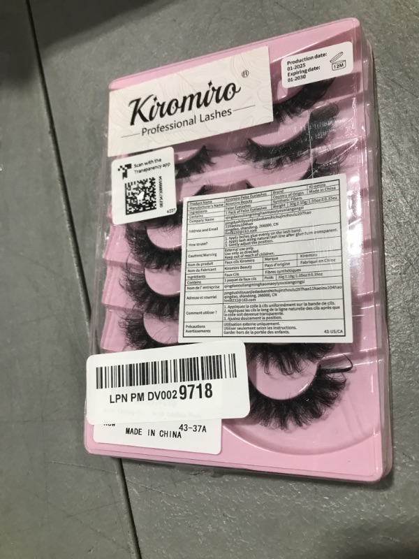 Photo 1 of Mink Lashes Wispy 6D False Eyelashes 17mm Volume Cat Eye Lashes that Look Like Extensions Strip Lashes Pack
