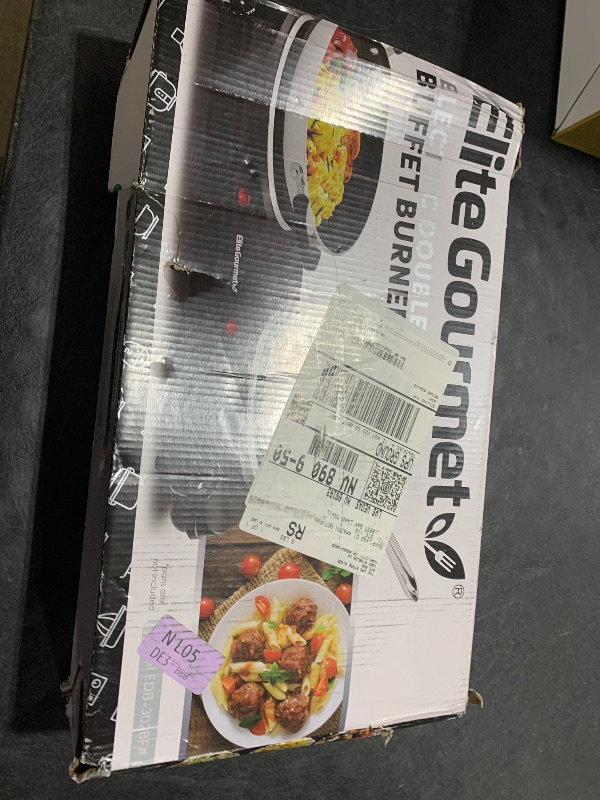 Photo 1 of Elite Gourmet EDB-302BF# Countertop Double Cast Iron Burner, 1500 Watts Electric Hot Plate, Temperature Controls, Power Indicator Lights, Easy to Clean, Black