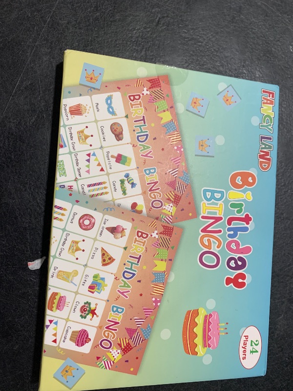 Photo 1 of Birthday Bingo Game 24 Players for Kids Birthday Party Games for Kids Supplies