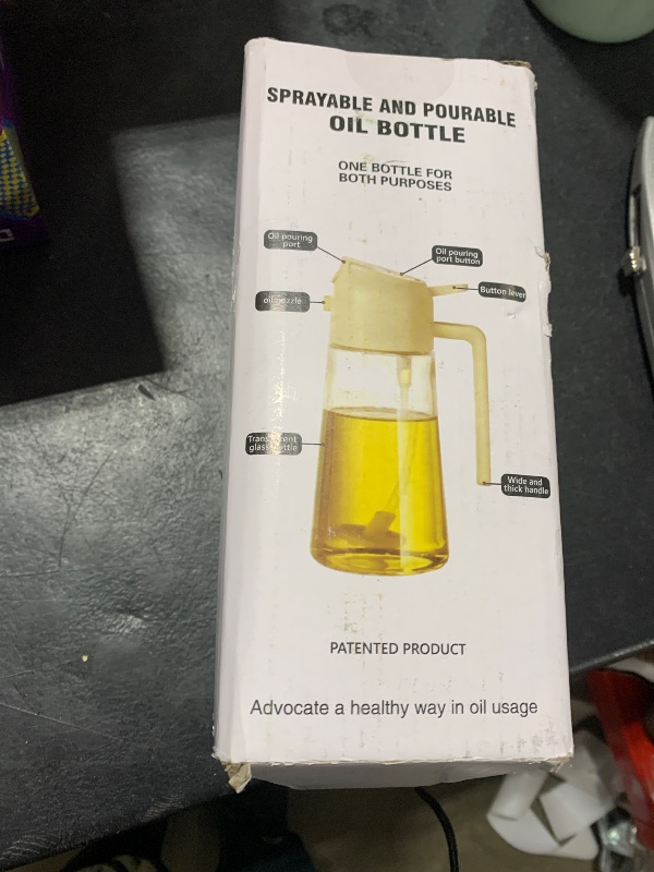 Photo 1 of AStablizeA Oil Sprayer for Cooking 16oz, 2 in1 ?oil sprayer for cooking for kitchen gadgets, 470ml Premium Food-grade Glass Spray Oil Bottle,Olive Oil Sprayer for Cooking, Salad, BBQ