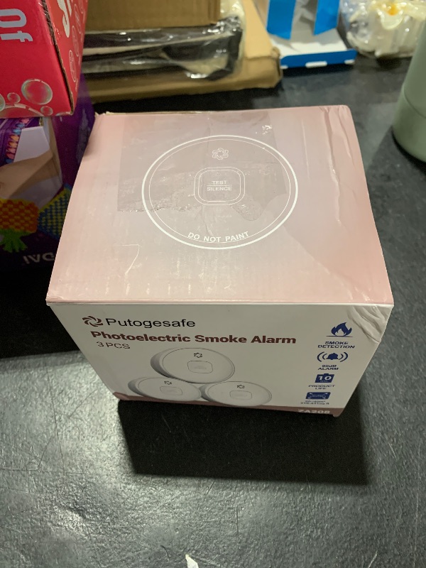 Photo 1 of Putogesafe Smoke Detector Battery Operated, 10-Year Smoke Alarm with Photoelectric Sensor, Fire Alarms Smoke Detectors with Test Button and Low Battery Warning, Fire Safety for Home, 3 Pack