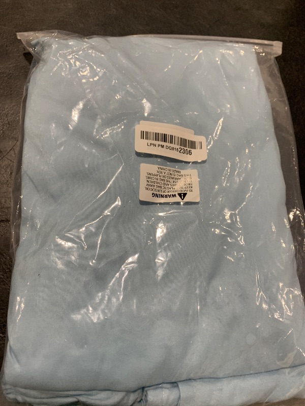 Photo 1 of SiinvdaBZX 2-Piece Set Ruffled Crib Skirt & Soft Microfiber Fitted Crib Sheet, 52"x28" + Adjustable Elastic 14" Drop, Fit for Baby Standard Crib & Nursery Toddler Bedding (Aqua Blue)