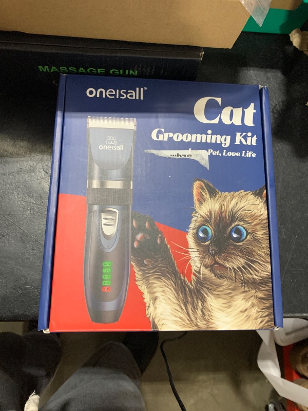 Photo 1 of oneisall Cat Clippers for Matted & Long Hair, 2-Speed Cordless Pet Shaver Grooming Kit for Cats, Small Dogs & Animals (Blue)