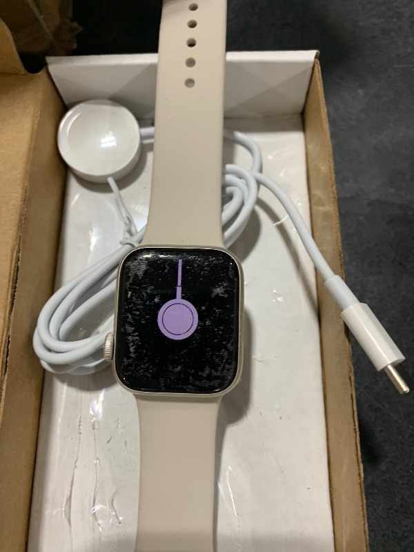 Photo 1 of Apple Watch SE (2nd Gen) [GPS 40mm] Smart Watch w/Starlight Aluminum Case & Starlight Sport Band - M/L. Fitness & Sleep Tracker, Crash Detection, Heart Rate Monitor, Retina Display, Water Resistant