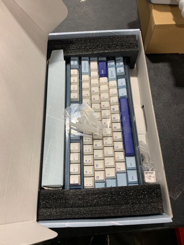 Photo 1 of Womier RD75 Pro 75% Keyboard, Quick Release Wireless Aluminum Gaming Keyboard, QMK/VIA Tri-Mode Mechanical Key Board Custom Hot Swappable with RGB Creamy for Windows/Mac/PC - Blue