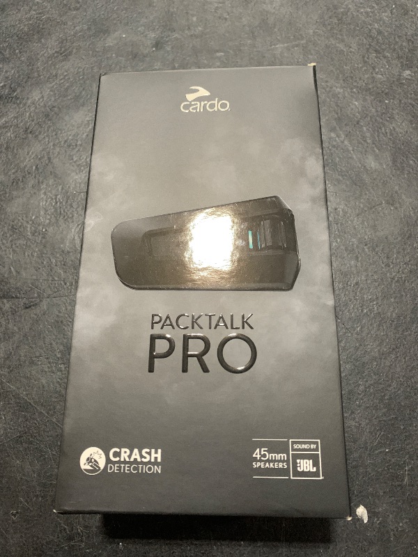 Photo 1 of CARDO PACKTALK PRO Motorcycle Helmet Communication System Intercom, Crash Detection, Auto On/Off, Air Mount, 45mm Speakers