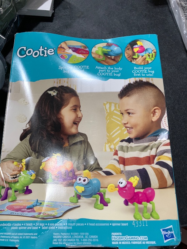 Photo 1 of Hasbro Gaming Cootie Mixing and Matching Bug-Building Game | 2-4 Players | Easy Preschool Board Games | Back to School Gifts for Kids | Ages 3+