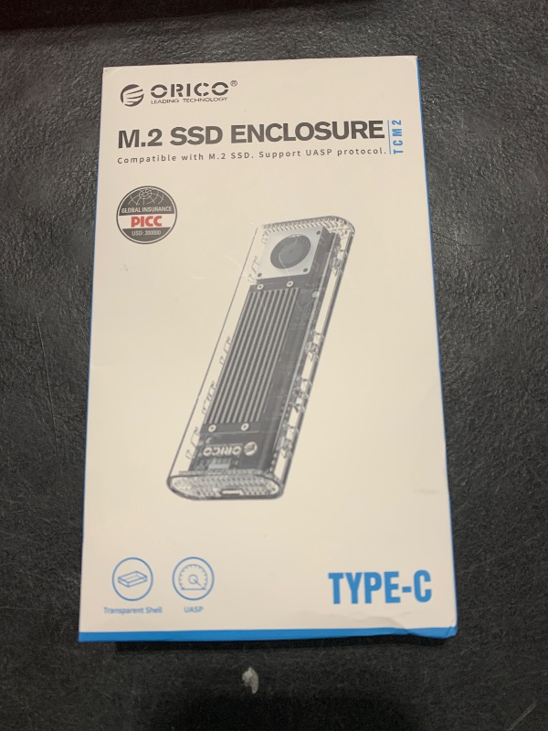 Photo 1 of ORICO 40Gbps M.2 NVMe SSD Enclosure with Built-in Cooling Fan, Tool-Free External Hard Drive Enclosure, Support 2230 2242 2260 2280(M Key), Compatible with Thunderbolt 3/4 USB4/3.2/3.1/3.0/2.0-TCM2U4