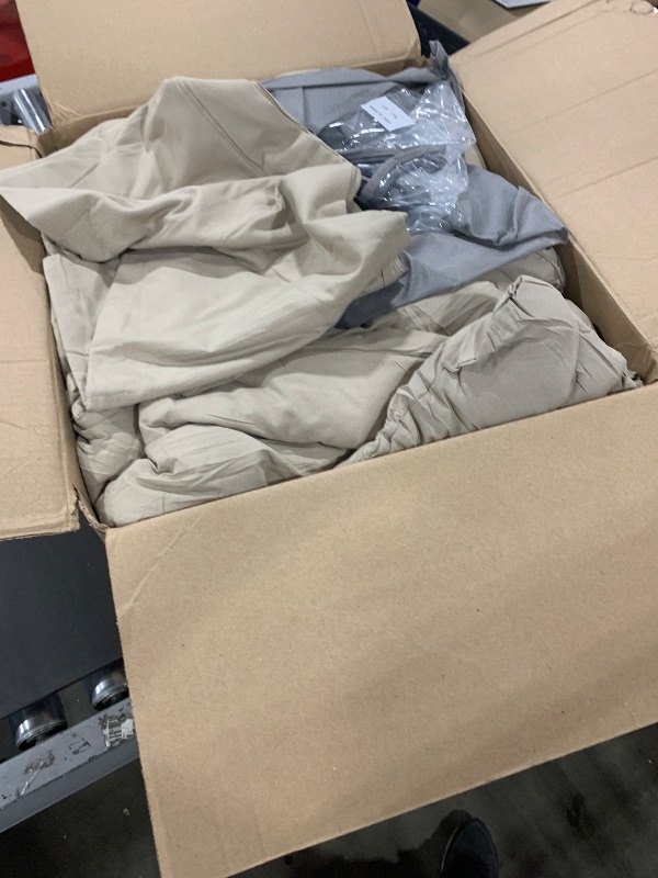 Photo 1 of CLOTHKNOW Khaki King Size Comforter Set 3Pcs Champagne Bedding Comforter Sets Taupe Comforter King Coffee Beige Bedding Comforter Soft Tan Comforter Sets King