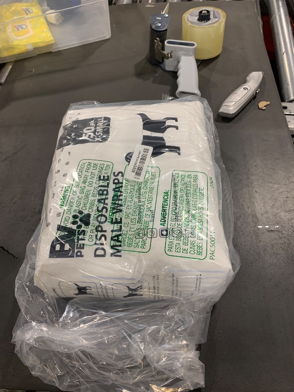Photo 1 of BV Dog Diapers Male X-Small (Waist 9-14 in) Super Absorbent - 50 Count Disposable - Doggie Diapers with Wetness Indicator - Adjustable Male Dog Wraps - Ideal for Incontinence/Training