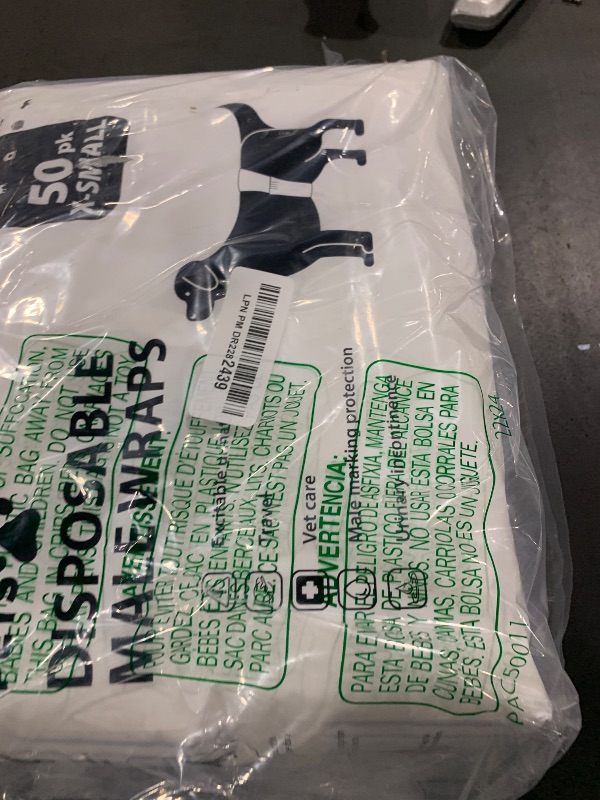 Photo 1 of BV Dog Diapers Male X-Small (Waist 9-14 in) Super Absorbent - 50 Count Disposable - Doggie Diapers with Wetness Indicator - Adjustable Male Dog Wraps - Ideal for Incontinence/Training