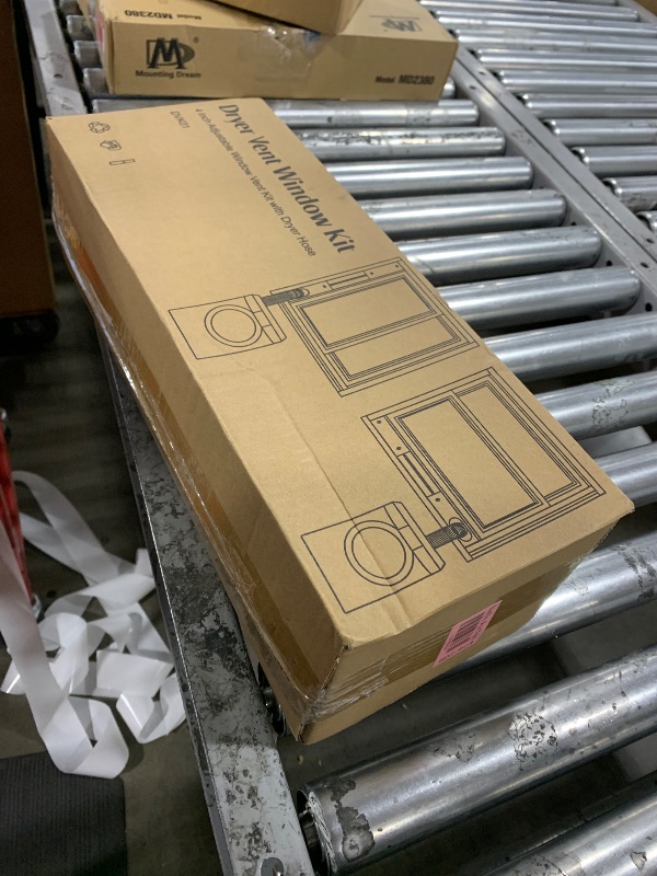 Photo 1 of Dryer Vent Window Kit, Window Duct Kit with Hose Adjustable Dryer Vent Seal Panels Fits 4” Inline Fans, Universal Seal for Sliding Windows, Compatible with AC, Dryers, Duct Fans