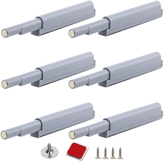 Photo 1 of YUOIP® Magnetic Door Catch Push to Open Door Opener Pressure Touch Release Release Latch (Pack of 6)