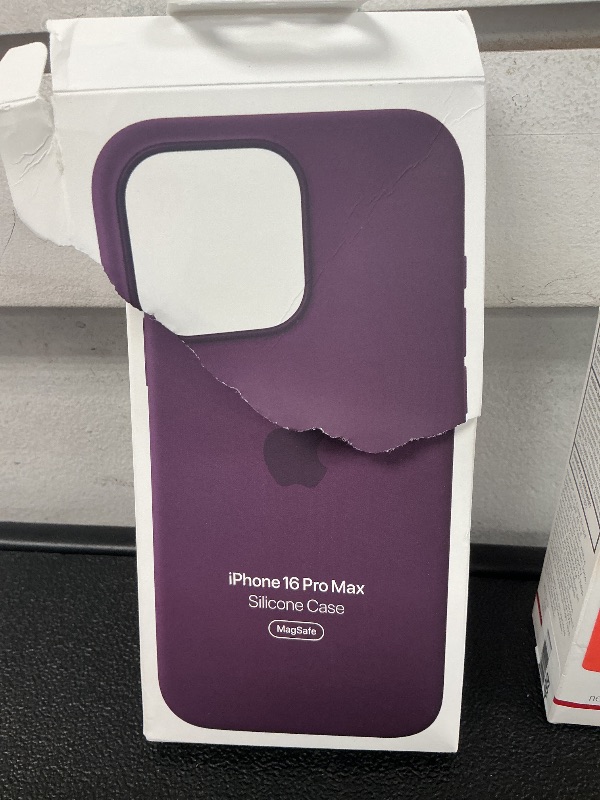 Photo 1 of Apple iPhone 16 Pro Max Silicone Case with MagSafe and Camera Control - Plum ???????