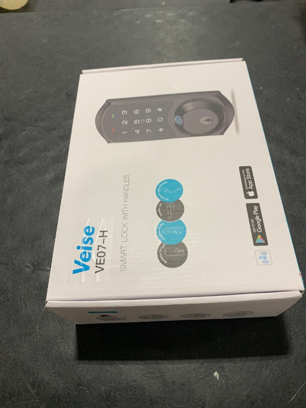 Photo 1 of Veise Fingerprint Smart Locks for Front Door with Handle Set, App Control, Keyless Entry Keypad Deadbolt, Digital Electronic Touchscreen, Easy Install, Auto Lock, Matte Black