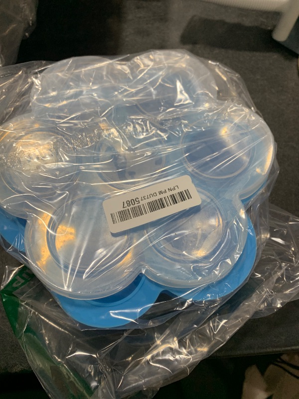 Photo 1 of CHuangQi Pack of 2 Silicone Egg Bites Molds for 5, 6, 8 qt Instant Cooker, Pressure Cooker, Food Storage Container with Lid, Freezer Tray (8.1x7.5x1.8inches)