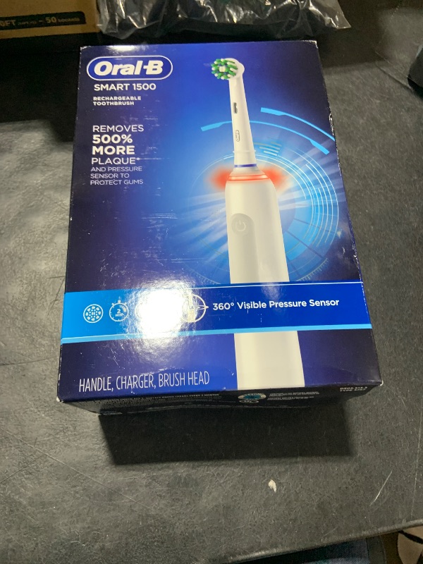 Photo 1 of Oral-B Smart 1500 Electric Power Rechargeable Battery Toothbrush, White