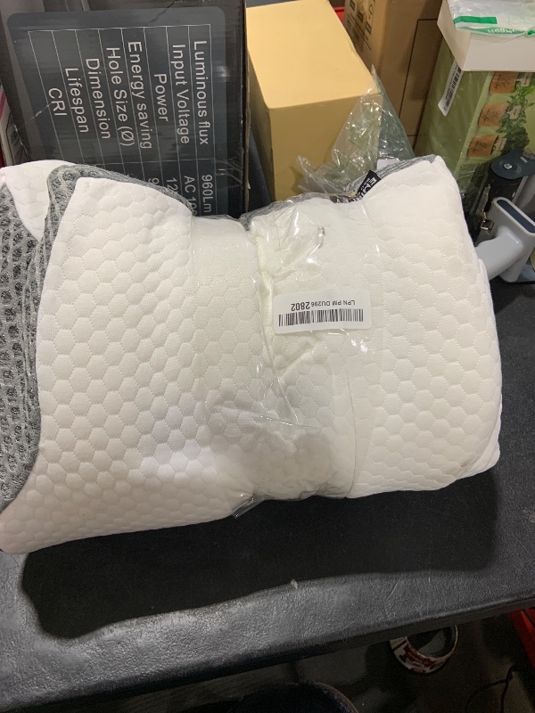 Photo 1 of Sleep Doctor Approved Cervical Neck Pillow for Sleeping, Ergonomic Contour Side Sleeper Pillows for Adults, Cooling Orthopedic Pillow for Pain Relief Support, Memory Foam Pillows Back Stomach Sleepers
