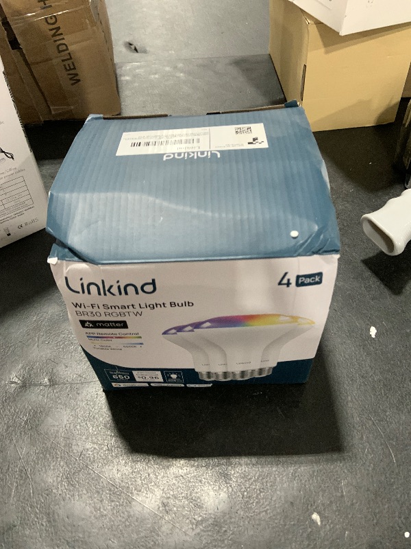 Photo 1 of Linkind Matter Smart Light Bulb, BR30 Smart Bulbs, Recessed LED Color Changing Light Bulbs RGBTW, E26 Smart Flood Light Bulbs 650LM 60W Work with Alexa, Apple Home, Google Home, SmartThings, 4Pack