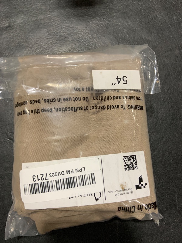 Photo 1 of OWENIE Taupe Sheer Curtains 54 Inch Length 2 Panels Set, Rod Pocket Fimly Voile Short Curtains for Living Room, Taupe Solid Window Curtain Panels for Bedroom, Each 42Wx54L inch