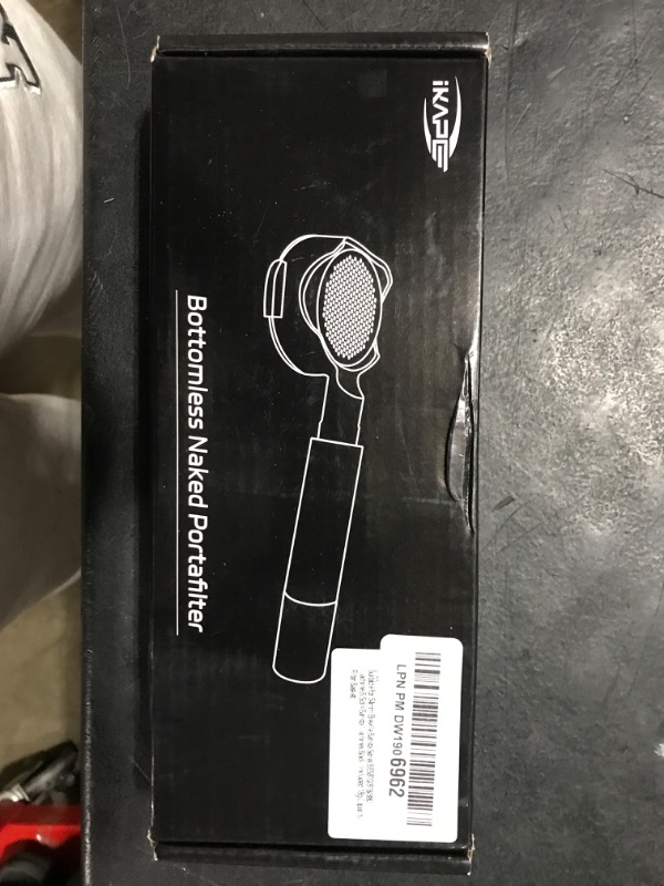 Photo 1 of IKAPE 54mm Bottomless Naked Portafilter Black, Suitable for 54mm Breville Barista Series BES870/878/880 Machine & Solis Barista Machines (Included 18g Capacity Filter Basket)