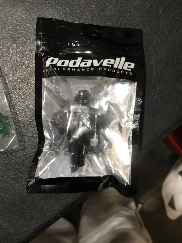 Photo 1 of Podavelle 1/4" 6mm Hose Barb Tee T Fitting Adapter Aluminum Black