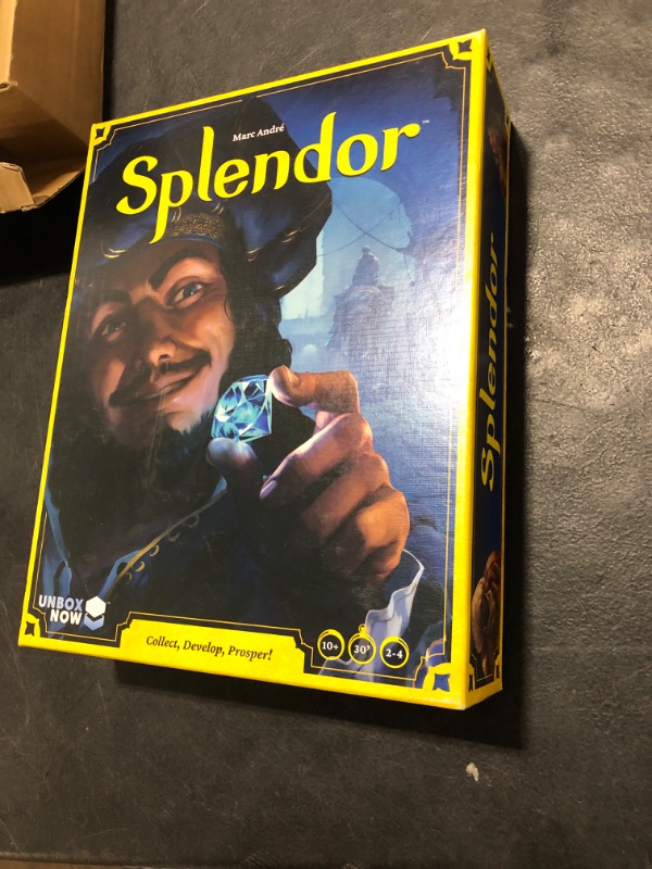 Photo 1 of Splendor Board Game (Packaging May Vary) - Master The Art of Wealth and Prestige! - Engaging Gem Mining Strategy Game for Kids & Adults, Ages 10+, 2-4 Players, 30 Min Playtime, Made by Space Cowboys