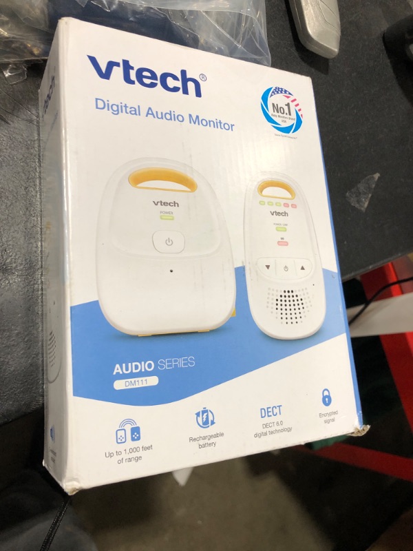 Photo 1 of VTech Upgraded Audio Baby Monitor with Rechargeable Battery, Long Range, and Crystal-Clear Sound