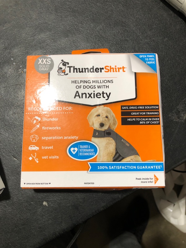 Photo 1 of ThunderShirt for Dogs, XX Small, Heather Gray Classic - Dog Anxiety Relief Calming Vest