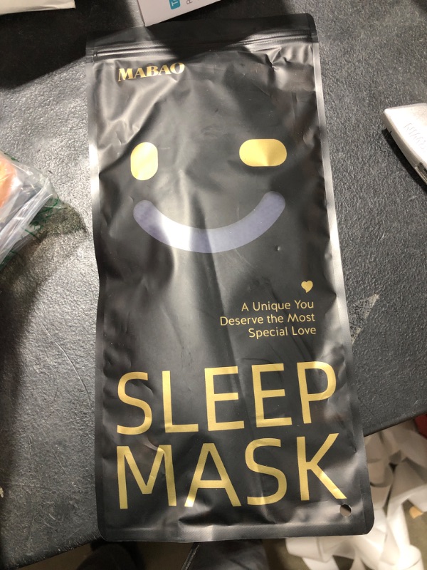 Photo 1 of MABAO Sleep Mask for Side Sleeper, Eye Mask for Sleeping Women Men, 3D Contoured Cup No Eye Pressure 100% Light Blocking Sleeping Mask with Adjustable Strap Night Blindfold Flight, Travel, Nap, Blue
